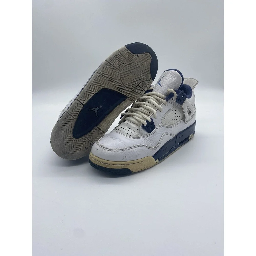 Jordan 4 Legend Blue Size 6.5 Y Gs Grade School Women's 8 2014 408 452 107